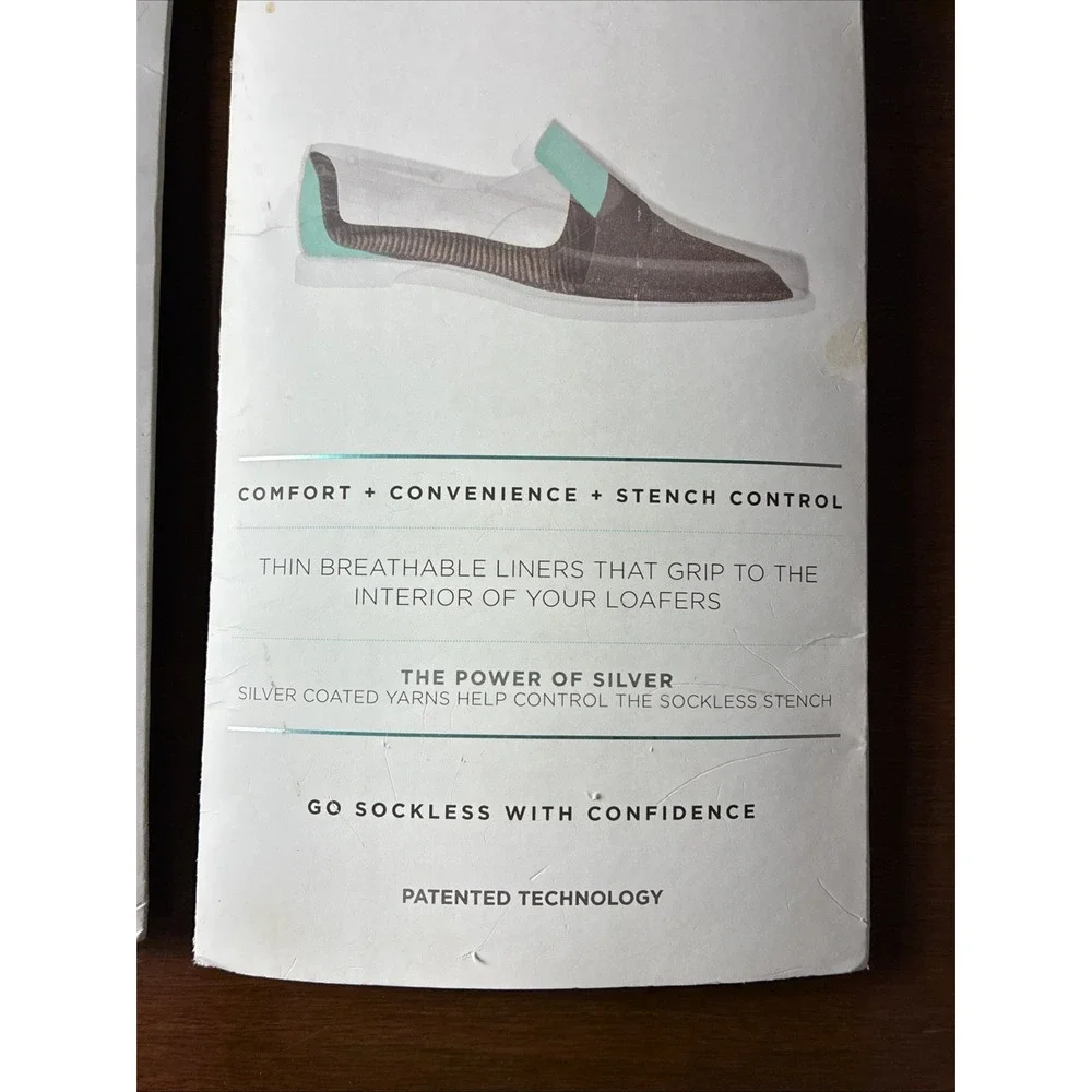 2 Gekks Shoe Liners  Sz Large Grips Inside  Comfort Odor Control Silver Coated